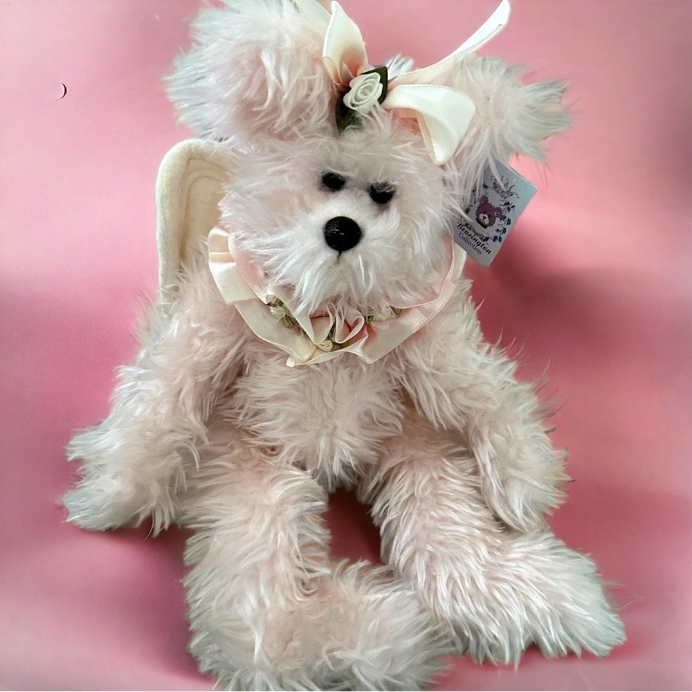 Bearington Collection Pink Plush Charity #1009 Angel Bear jointed